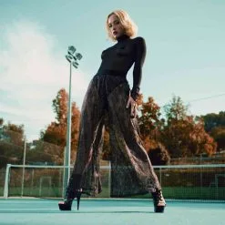 Pantalon Fluide Dentelle Et Reflets Argentés ‘Jun’ – Patrice Catanzaro -Sextoys boutique pantalon fluide dentelle reflets argentes jun patrice catanzaro 5