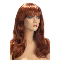 Perruques World Wigs Perruque Fiona Rousse - Coupe Longue Ondulée Avec Frange - World Wigs