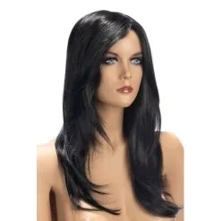 Perruques World Wigs Perruque Olivia Brune - Coupe Longue Effilée Raie Côté - World Wigs