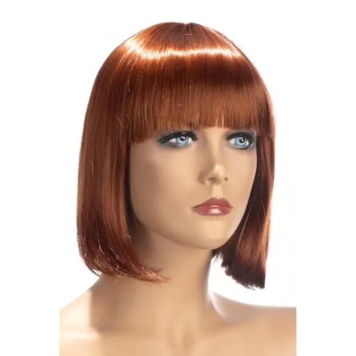 Perruques World Wigs Perruque Sophie Rousse - Courte Coupe Au Carré Et Frange - World Wigs -Sextoys boutique perruque sophie rousse courte coupe au carre et frange
