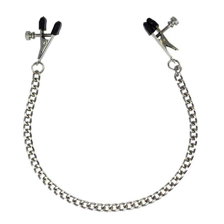 Rimba Pinces à Seins Métal à Vis Avec Chaîne Métal 1 Rimba Pinces à Seins Métal à Vis Avec Chaîne Métal