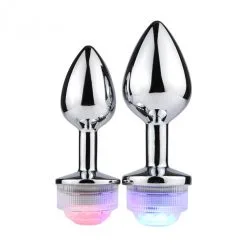 Plug Anal Bijou Lumineux à LED Télécommandé - Taille Small -Sextoys boutique plug anal bijou lumineux a led telecommande taille small 2