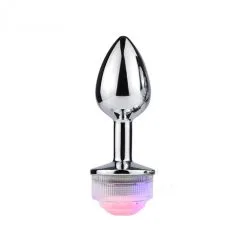 Plug Anal Bijou Lumineux à LED Télécommandé - Taille Small