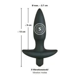 Plug Anal Vibrant Small 'Black Velvets' - You2Toys -Sextoys boutique plug anal vibrant small black velvets you2toys 4