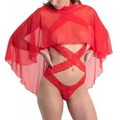 Poncho Tulle Et Dentelle - Collection Exclusive Paradise Boutik -Sextoys boutique poncho tulle et dentelle collection exclusive paradise boutik 2