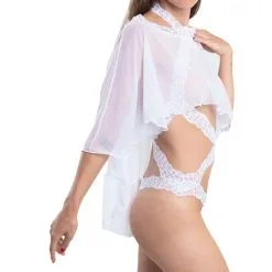 Poncho Tulle Et Dentelle - Collection Exclusive Paradise Boutik -Sextoys boutique poncho tulle et dentelle collection exclusive paradise boutik 3