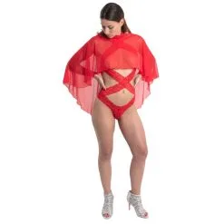 Poncho Tulle Et Dentelle - Collection Exclusive Paradise Boutik -Sextoys boutique poncho tulle et dentelle collection exclusive paradise boutik 7