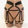 Collection Exclusive Paradise Boutik Porte-Jarretelles Avec Culotte Ouverte Intégrée En Brides Extensibles