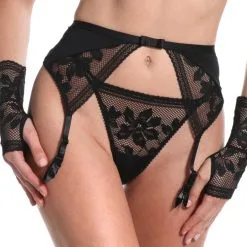 Porte-Jarretelles Dentelle Et Résille ‘Bad Habits’ – Jolidon