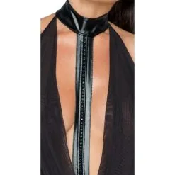 Robe Courte Décolletée Avec Harnais – Noir Handmade -Sextoys boutique robe 7