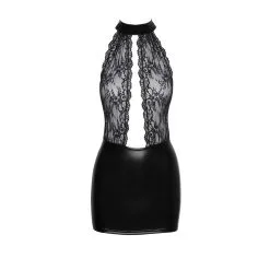 Robe Courte En Dentelle Et Wetlook ‘Boudoir Stories’ – Noir Handmade -Sextoys boutique robe courte en dentelle et wetlook boudoir stories noir handmade 3