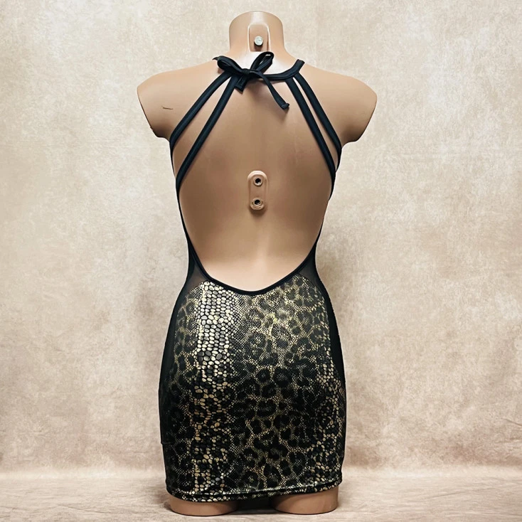 Robe Dos Nu Imprimé Serpent - OutX 2 Robe Dos Nu Imprimé Serpent - OutX – Image 2