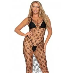 Robe Maxi Résille Large Hexagonale - Leg Avenue 9 Robe Maxi Résille Large Hexagonale - Leg Avenue -Sextoys boutique robe maxi resille large hexagonale leg avenue 4