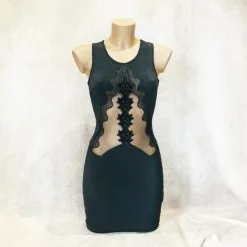 Robe Moulante Dos Nu En Tulle - OutX