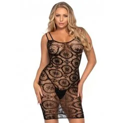 Robe Transparente Imitation Crochet - Leg Avenue