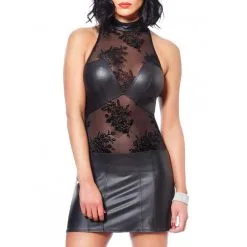 Patrice Catanzaro Robe Wetlook & Dentelle 'Victoria' - Catanzaro