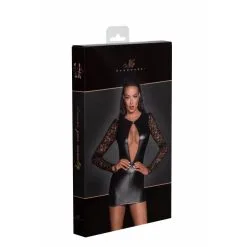Robe Wetlook & Manches Longues En Dentelle – Noir Handmade -Sextoys boutique robe wetlook manches longues en dentelle noir handmade 5