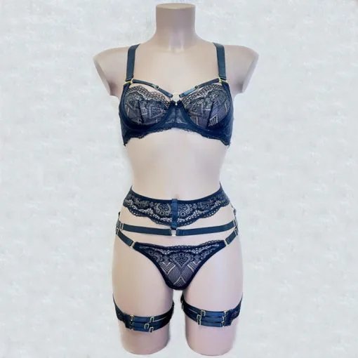 Collection Exclusive Paradise Boutik Soutien-Gorge Et Porte-Jarretelles Avec String Intégré Et Jarretières -Sextoys boutique soutien gorge porte jarretelles string integre jarretieres