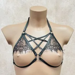 Collection Exclusive Paradise Boutik Soutien-Gorge Seins Nus Dentelle à Cils Et Brides Élastiques