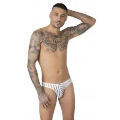 String à Rayures Verticales Transparentes - Eros Veneziani