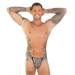 Tanga Dentelle Florale Bicolore – Eros Veneziani