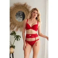 Tanga En Dentelle Rouge ‘Carlota’ – Valege Lingerie -Sextoys boutique tanga en dentelle rouge carlota valege lingerie 2