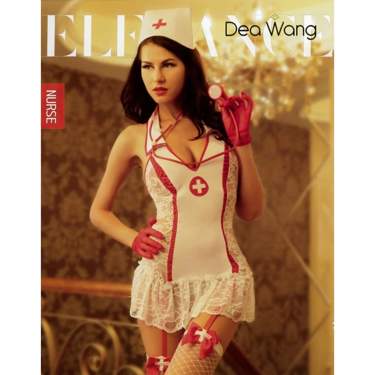 Tenue D'Infirmière Coquine - 6 Pièces 1 Tenue D'Infirmière Coquine - 6 Pièces