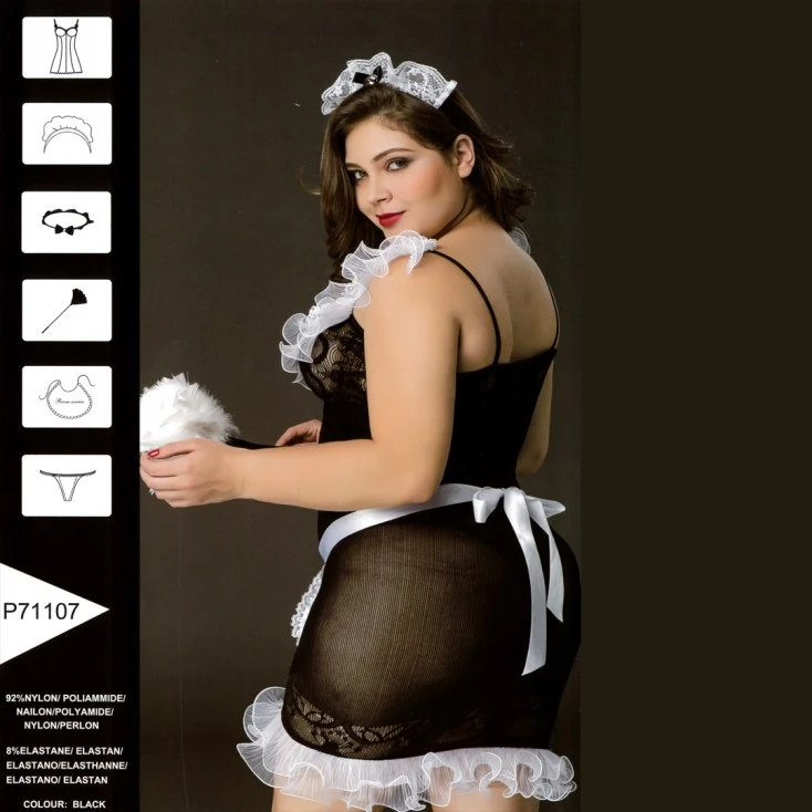 Tenue Sexy De Soubrette "formes Généreuses" - 6 Pièces 2 Tenue Sexy De Soubrette "formes Généreuses" - 6 Pièces – Image 2