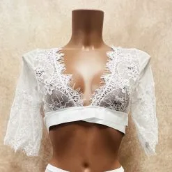 Top Dentelle à Cils à Nouer - Eros Veneziani