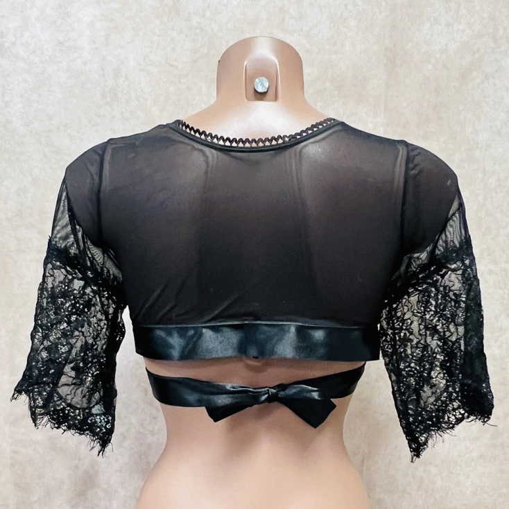 Top Dentelle à Cils à Nouer - Eros Veneziani 6 Top Dentelle à Cils à Nouer - Eros Veneziani – Image 6