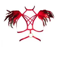 Top Harnais Epaulettes à Plumes