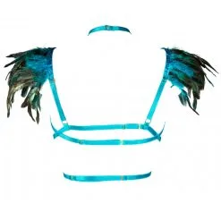 Top Harnais Epaulettes à Plumes -Sextoys boutique top harnais epaulettes a plumes 3