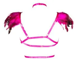 Top Harnais Epaulettes à Plumes -Sextoys boutique top harnais epaulettes a plumes 5