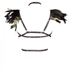 Top Harnais Epaulettes à Plumes -Sextoys boutique top harnais epaulettes a plumes 7