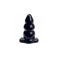 Triple Ripple Butt Plug Large Noir
