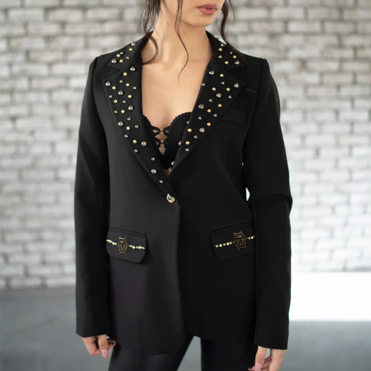 Veste à Strass Et Motif Tête De Mort 4 Veste à Strass Et Motif Tête De Mort – Image 4